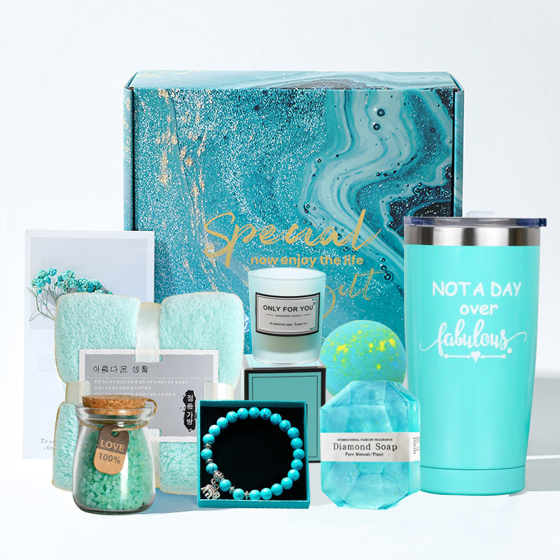 Bath Salts & Aromatherapy Candle Gift Box Set