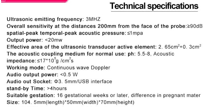 Fetal Heart Rate Monitor for Pregnant Women at Home