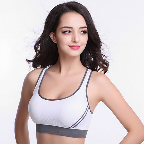 Women's Athletic Vest Padded Tank Top – Seamless Cotton Sports Bra for Gym & Yoga