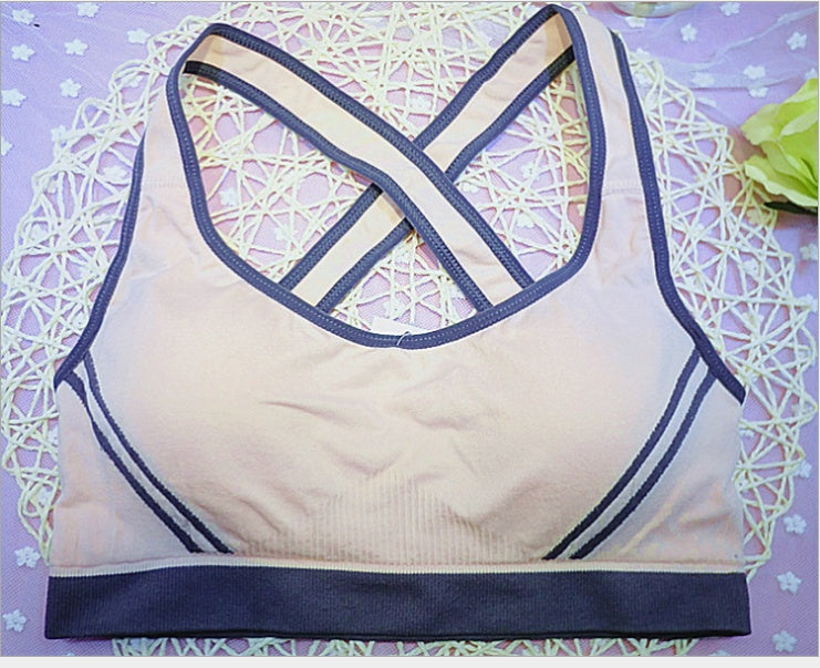 Women's Athletic Vest Padded Tank Top – Seamless Cotton Sports Bra for Gym & Yoga