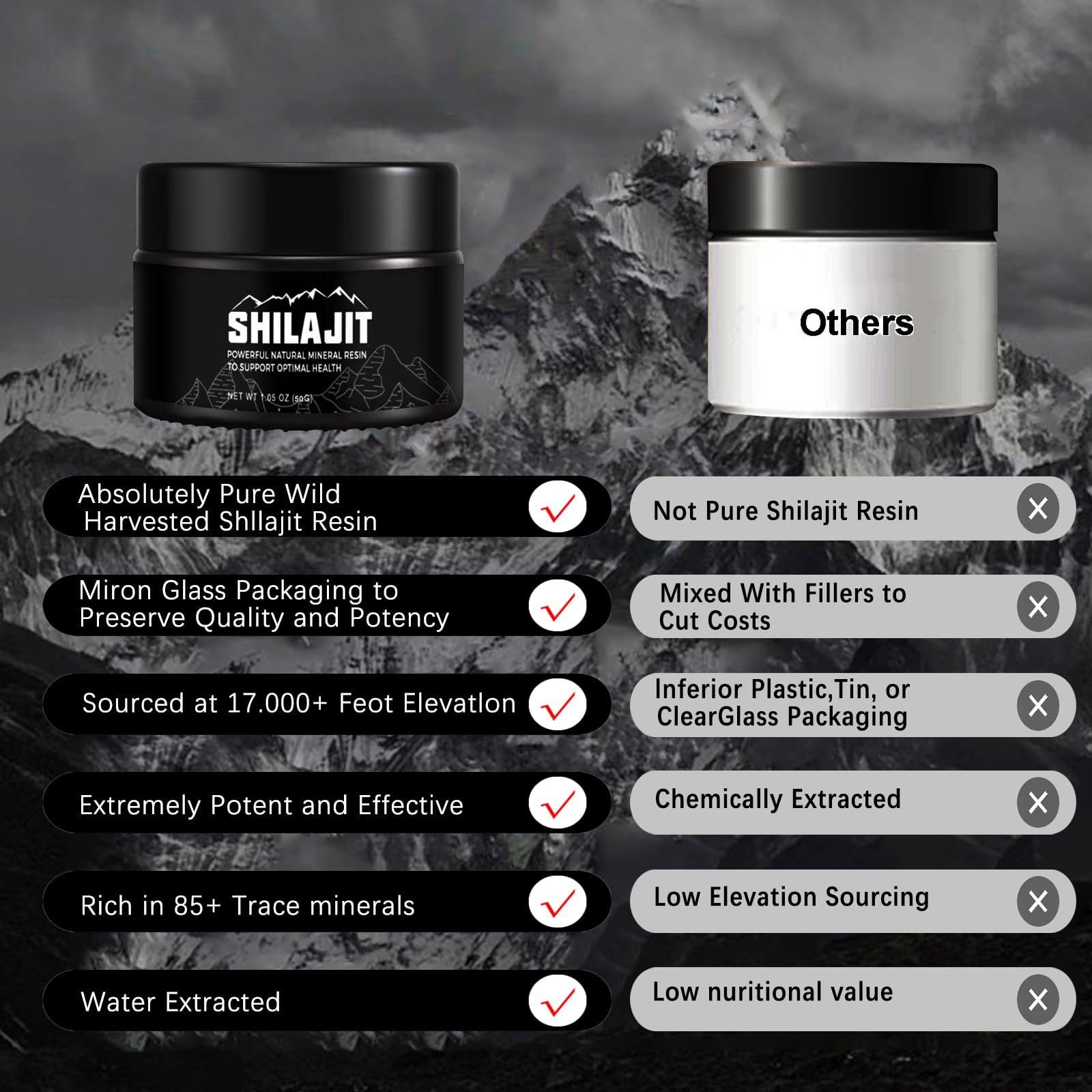 Pure Himalayan Shilajit Resin – 50g Golden Grade Organic Supplement