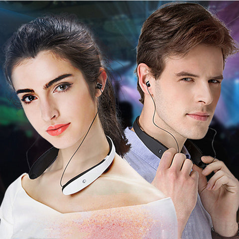 SX991 Wireless Retractable Earbuds – Bluetooth Neckband Headphones with Noise Reduction