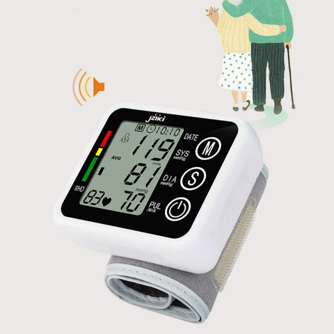 English Wrist Electronic Sphygmomanometer & Heart Rate