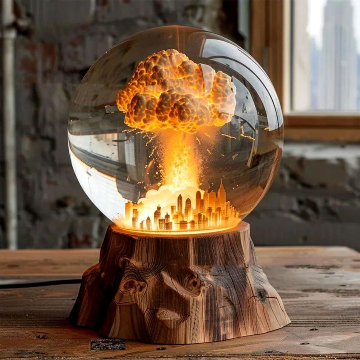 3D Atomic Bomb Explosion LED Night Light Lamp