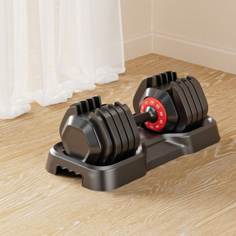 10-in-1 Adjustable Dumbbell Set – Fast Turn Handle, 55LB for Home Gym & Full-Body Workouts