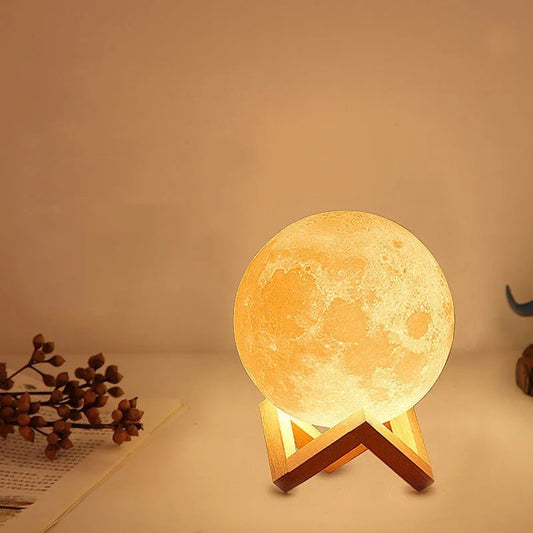 3D Printed Moon Night Lamp – Valentine's Day Gift