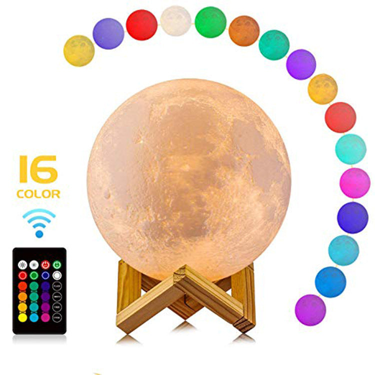 3D Printed Moon Night Lamp – Valentine's Day Gift
