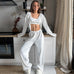 Knitted Heart Print Pajama Set – Soft & Comfortable Sleepwear for Women