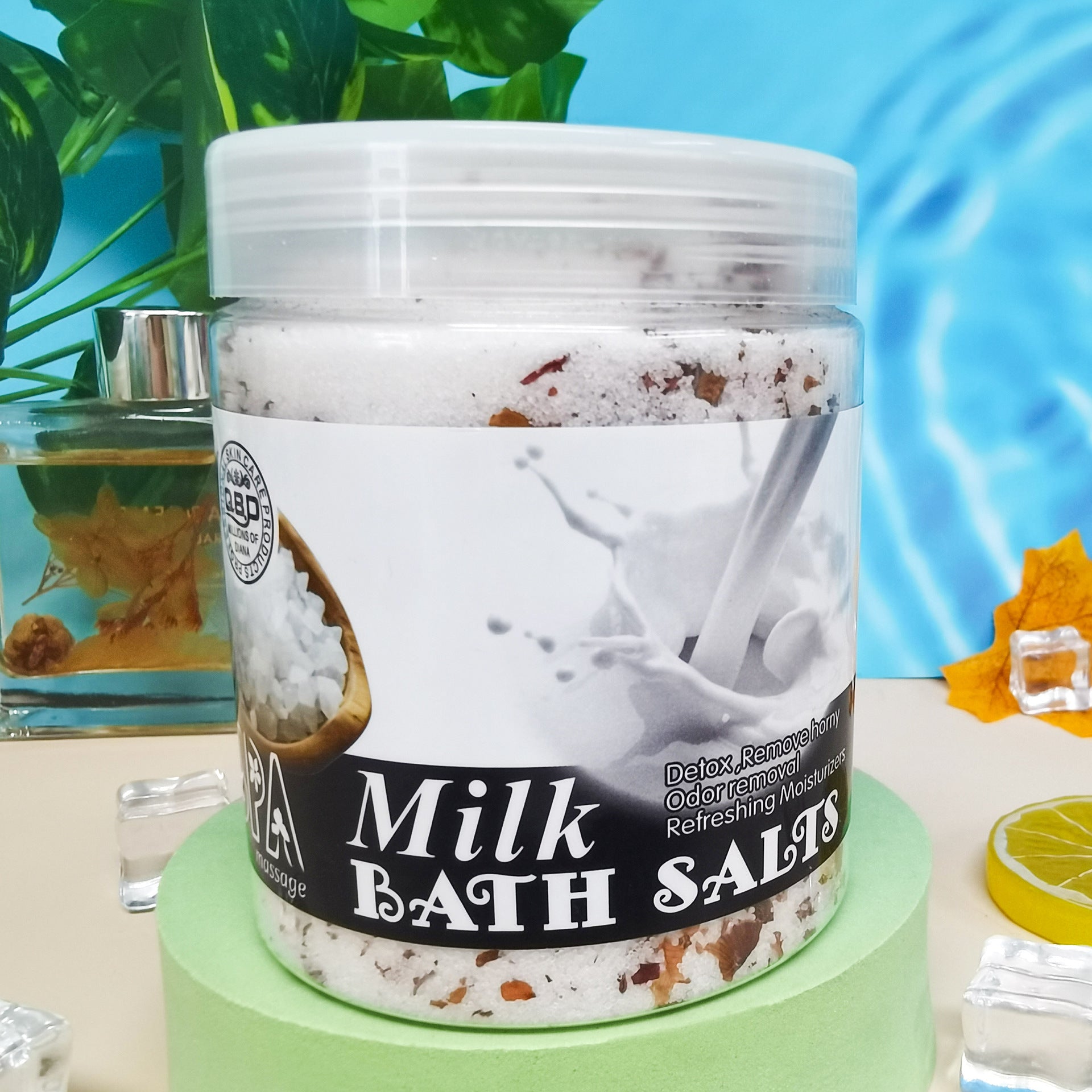 Rose Milk Petal Bath Salts – Cleansing & Exfoliating Spa Soak
