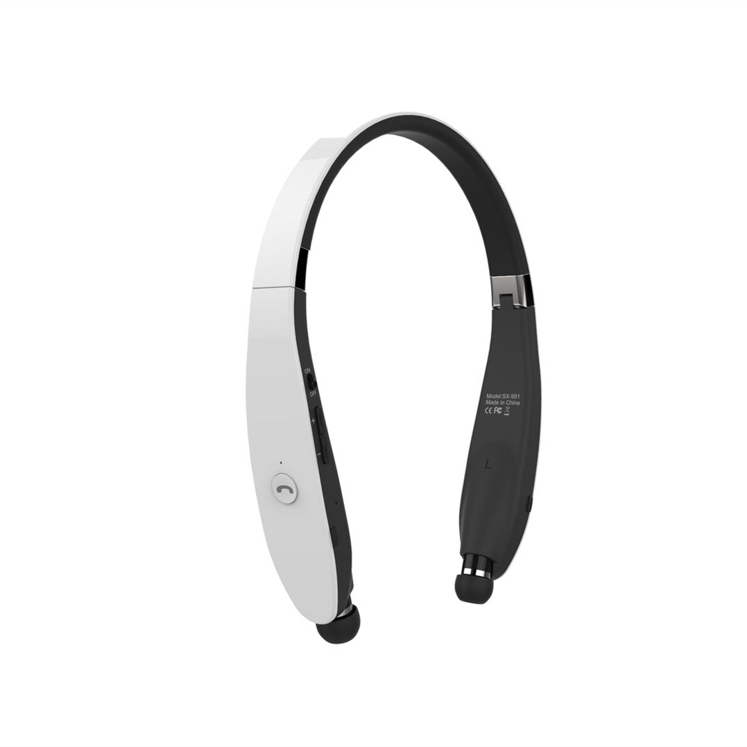 SX991 Wireless Retractable Earbuds – Bluetooth Neckband Headphones with Noise Reduction